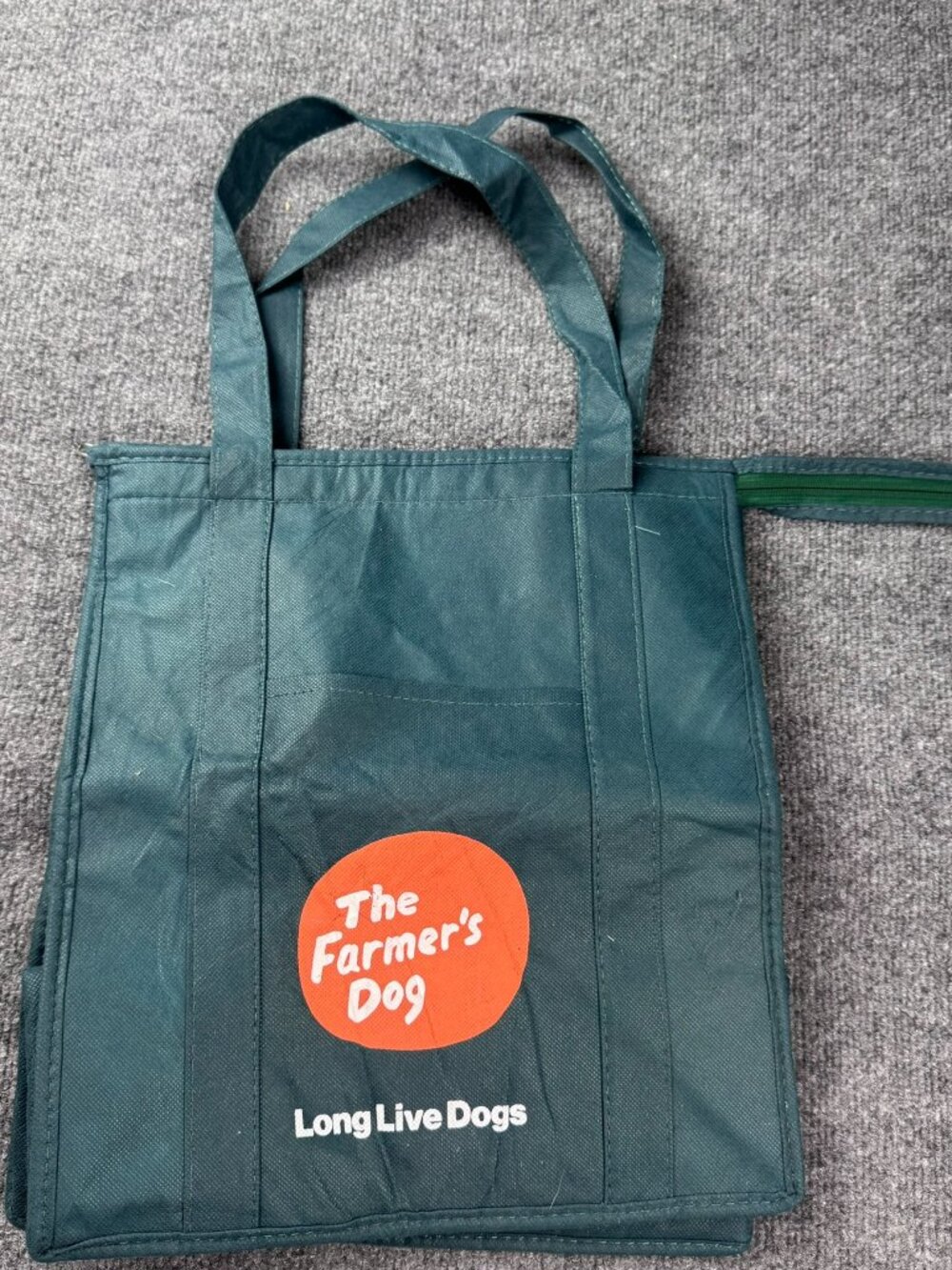 The Farmer's Dog Insulated Cooler Bag Tote Green Thermal Food Storage Long Live